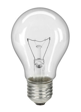Lightbulb isolated on white - with clipping path