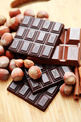 chocolate with hazelnuts and cinnamon