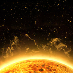 Sole con vapori