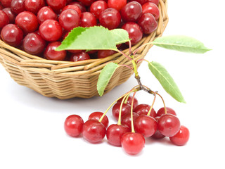 Cherries in a basket