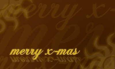 Weihnachtskarte in Braun mit merry x-mas