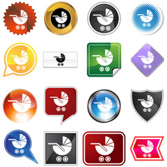 Stroller Icon Set