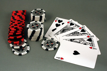 Pokerspiel mit Einsatz