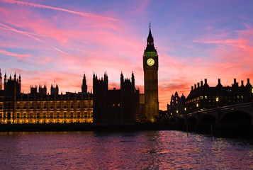 Fototapeta na wymiar London. Wieża zegarowa Big Ben.