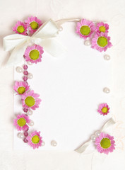 tender paper  blank with flowers design