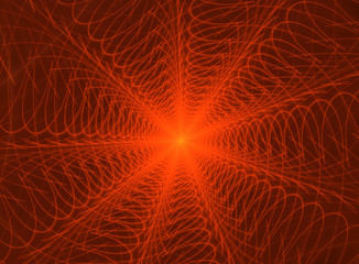 Abstract orange web fractal