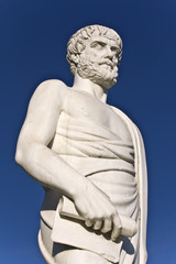 Aristotle statue located at Stageira of Greece