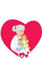 Granny with grandchildren