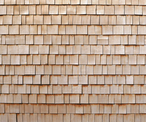 Hausfassade aus Holzschindeln