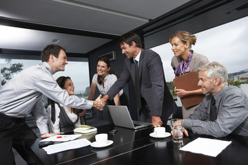 Businessmen shaking hands