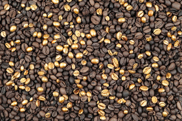 Gold coffee background