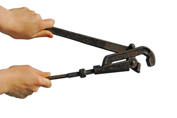 womanish hand holds a toy cottage