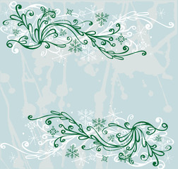 grunge background with snowflakes