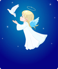 Angel with dove