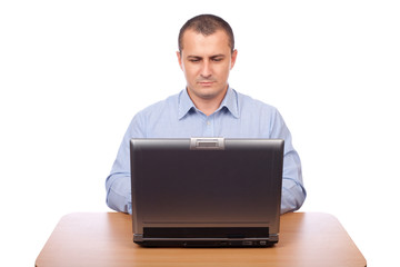 Businessman at laptop