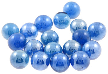 billes bleues fond blanc