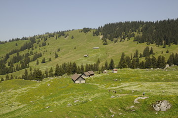 Wanderer in den Schwyzer Voralpen