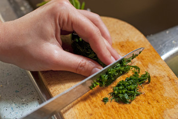 Preparing the food