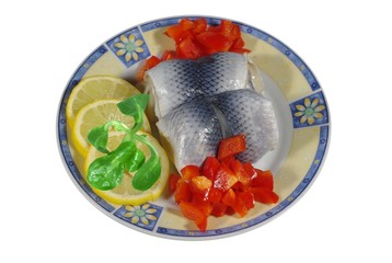 collared herrings on plate