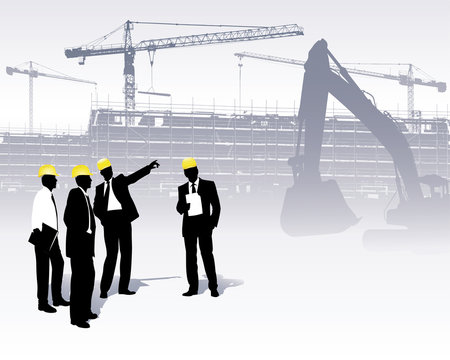 Ingenieure auf der Baustelle
