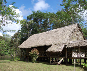 Fototapeta na wymiar Amazon Jungle Lodge