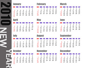 Calendar of 2010