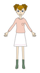 私服の女の子全身