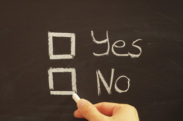 choose yes or no