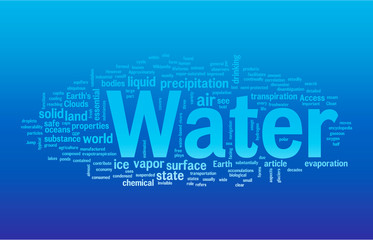 Water word cloud