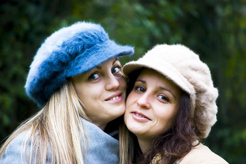 two girls having fun