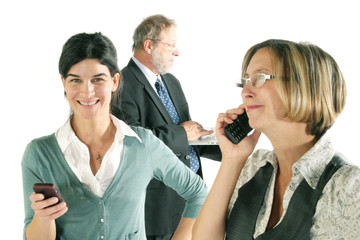 Business team on phone