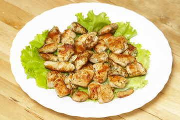 Roasted chicken slice
