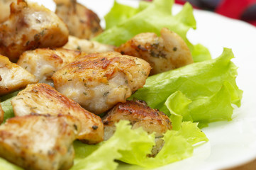 Roasted chicken slice