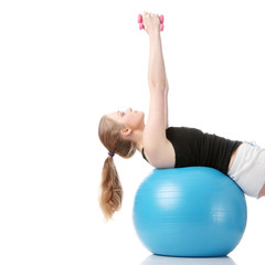 Fototapeta premium Beautiful young blonde exercising