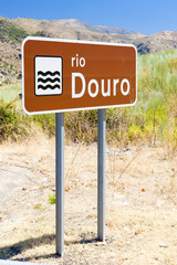 sign of Douro river, Douro Valley, Portugal