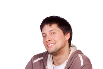 happy young casual man portrait