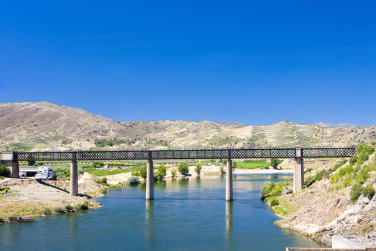 railway viaduct in Pocinho, Douro Valley, Portugal