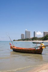 Beach on a sunny day.Pattaya city in Thailand