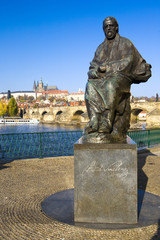 Fototapeta premium statue of Bedrich Smetana, Prague, Czech Republic
