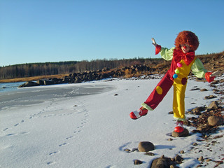 Clown on the nature