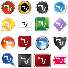Garden Hose Icon Set