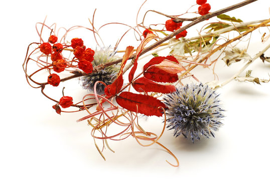 dried flowers, christmas ornaments