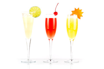 Pernod Fizz, Millennium and Orange alcohol cocktails