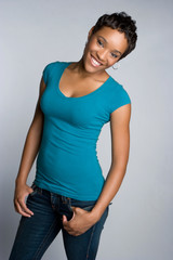 Young Black Woman Smiling
