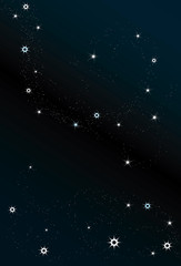 Fototapeta na wymiar Swirling star space background