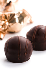 chocolate candies closeup