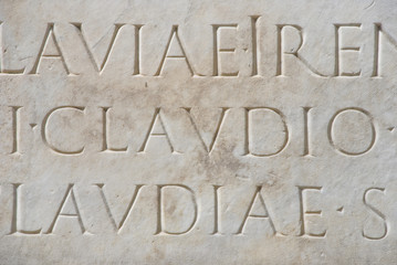Naklejka premium Latin inscription