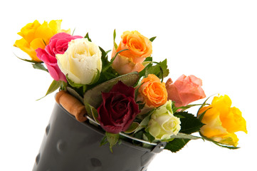 Bouquet colorful roses