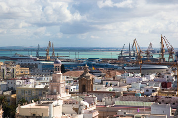 A distant view on port of Cadiz © Eugene Kravchenko