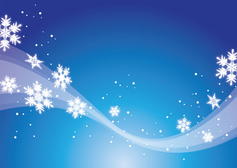 snowflake curve blue